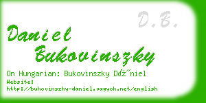 daniel bukovinszky business card